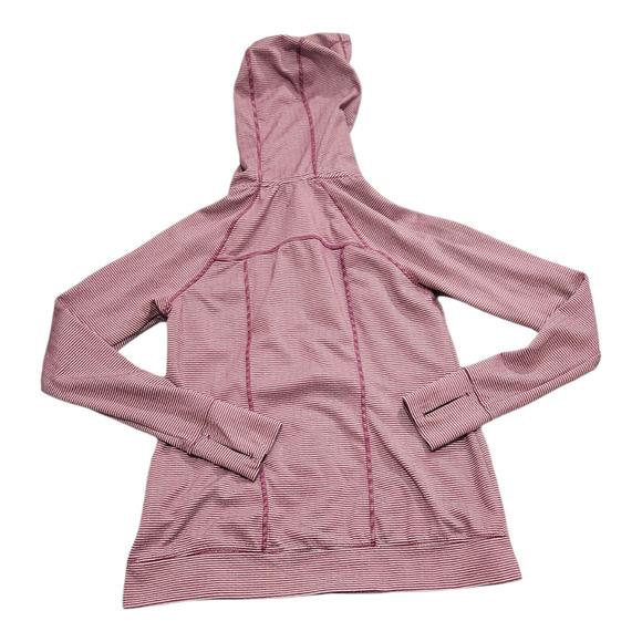 Tangerine Small Purple and White Striped Long Sleeve Hooded Jacket - Picture 7 of 10